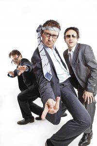 crazy businessmen dancing