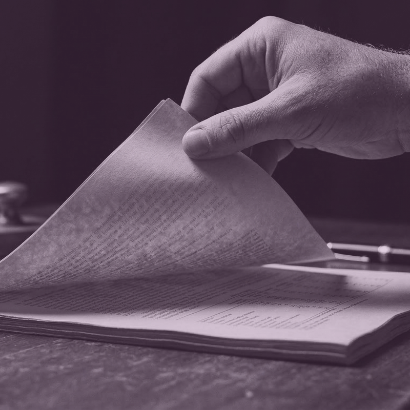 career repositioning feature image of a man's hand slowly turning the page from a block of paper. Symbolic of turning the next page of their career.
